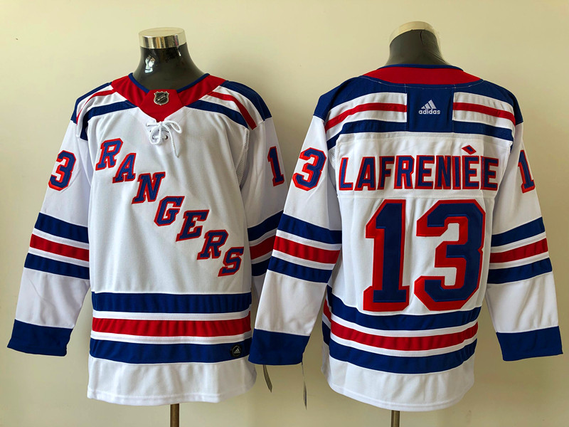 Men's New York Rangers Alexis Lafreniere #13 White Jersey